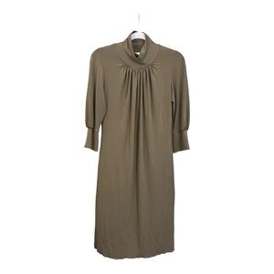 Linda Lundstrom Mock Neck Ruffle Hem Dress Size 8 XY1